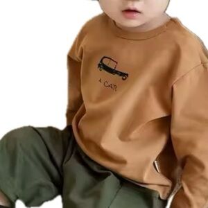 New Long Sleeve Tee with Car Graphic 12 months